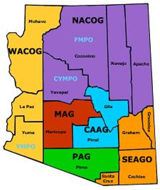 map of arizona councils of governments