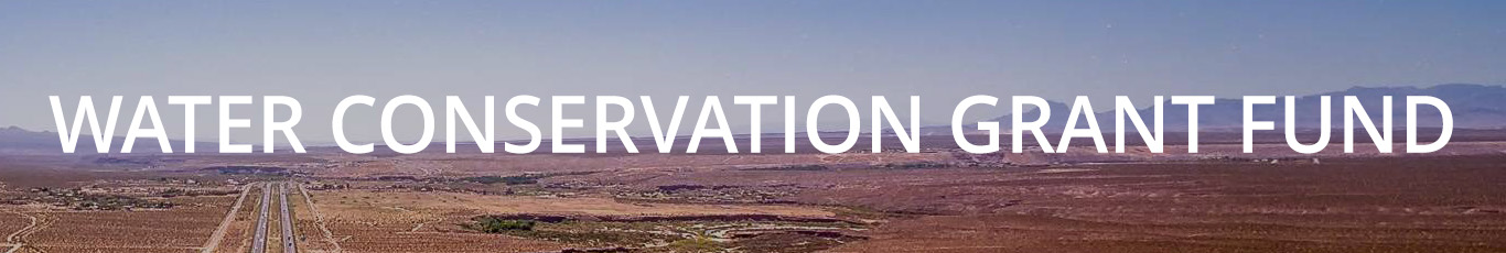 banner image of sonoran desert skyline with text that reads water conservation grant fund